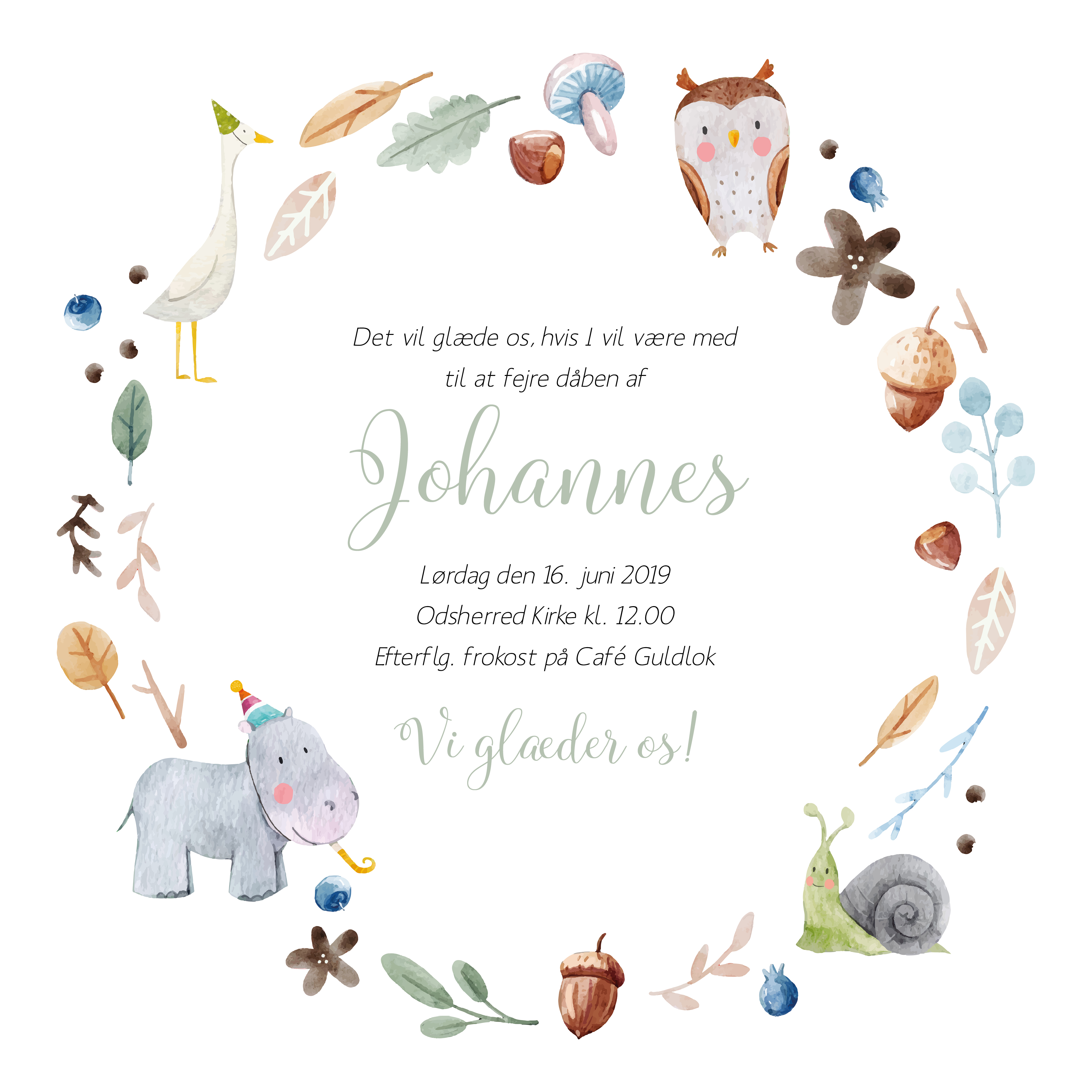 Invitationer - Johannes