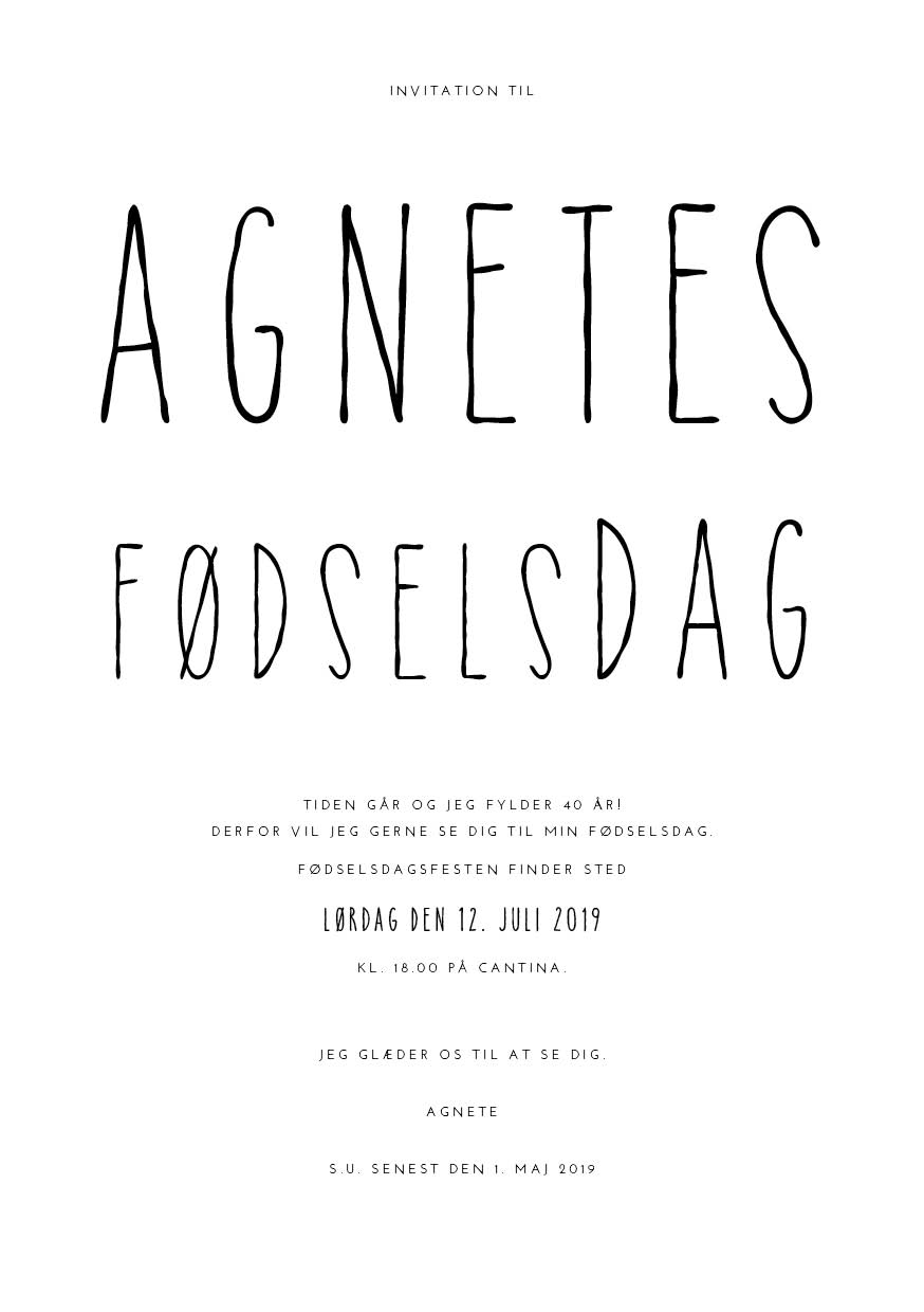 Fødselsdag - Agnete