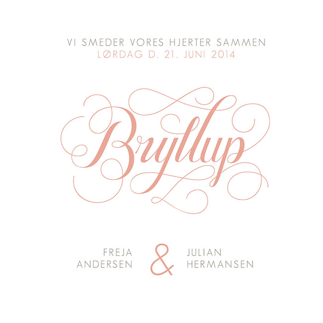 Invitationer - Bryllup