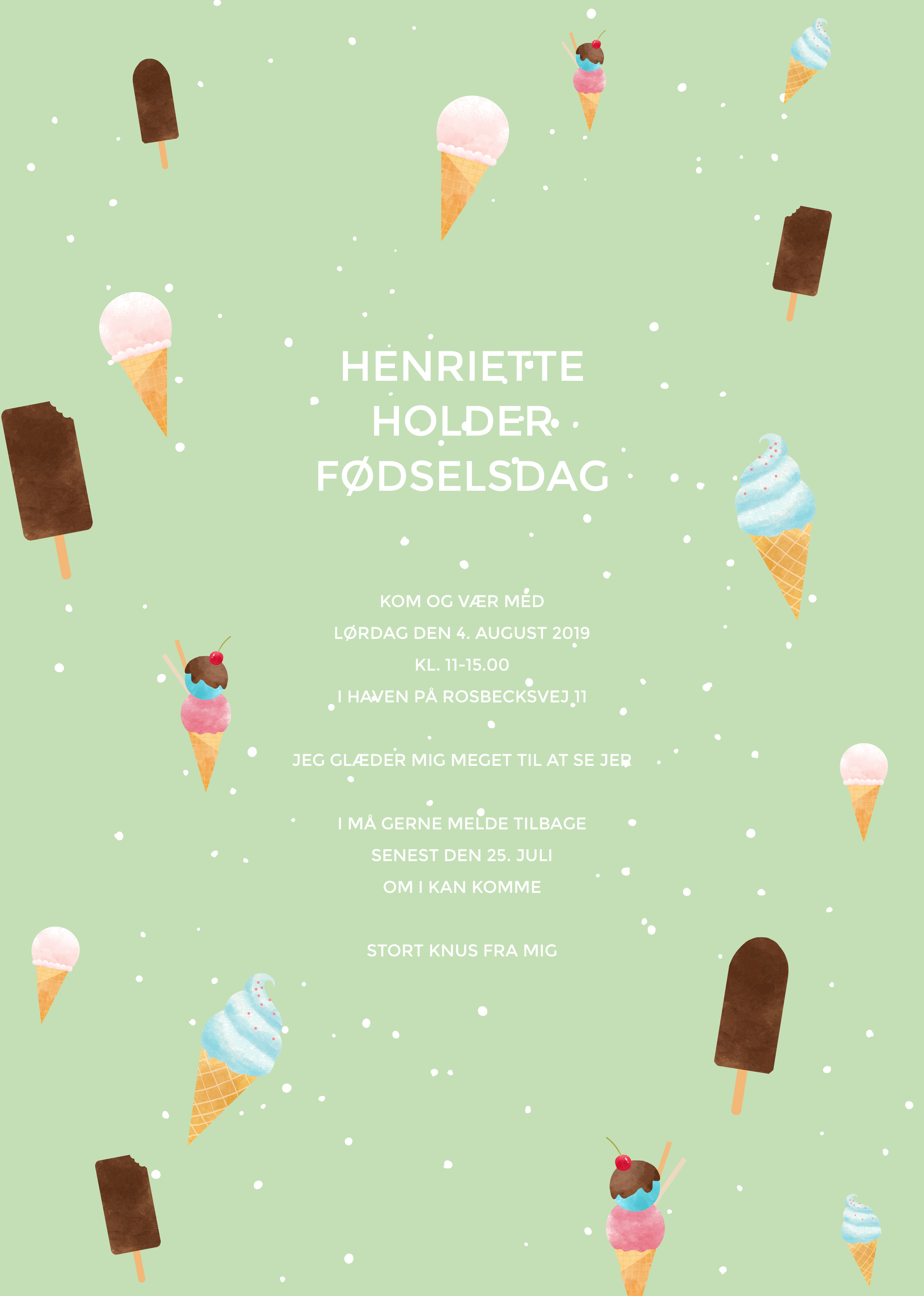 Invitationer - Henriette