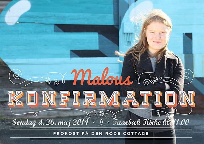 Invitationer - Malou Konfirmation Invitation