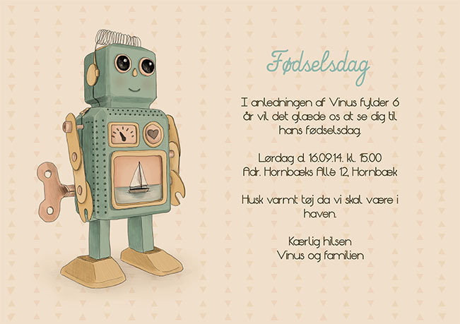 Børnefødselsdag - Robot