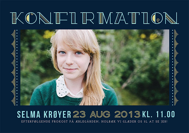 Konfirmation - Selma Konfirmation Invitation